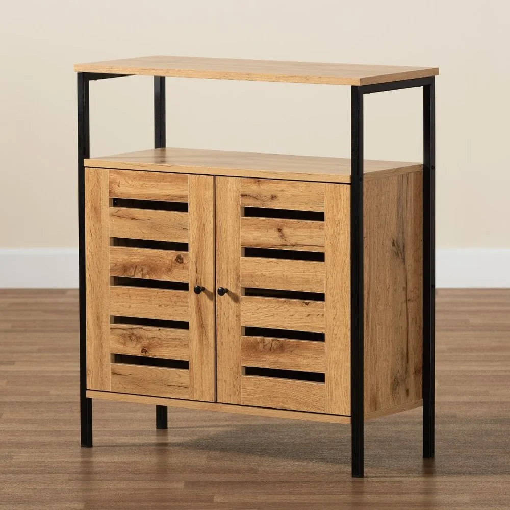 Baxton Studio Vander Modern and Contemporary Oak Br